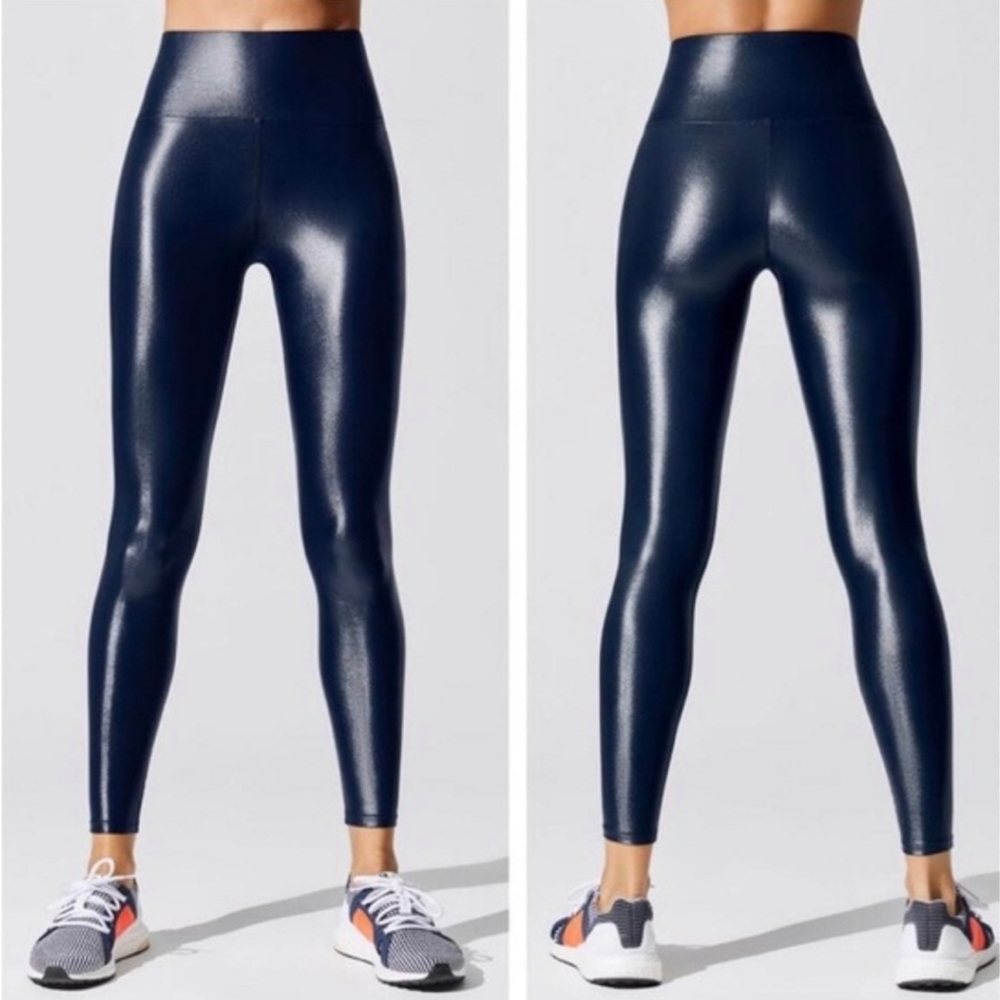 Carbon38 High Rise 7/8 Takara Shine Leggings in Navy Blazer Size Large